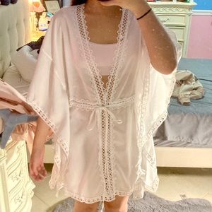 Shein White Bikini Coverup
